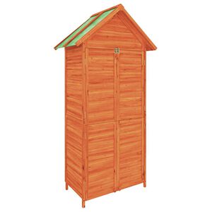 vidaXL redskabsskur til haven 89x52,5x175 cm massivt fyrretr&aelig; brun