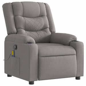vidaXL massagestol stof gr&aring;brun