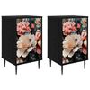 vidaXL Natskab BORNE 2 stk. Sort eg 36 x 33 x 61 cm Konstrueret tr&aelig;