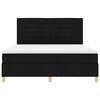 vidaXL LED Box Spring Bed med madras Sort 180 x 200 cm Stof