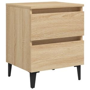 vidaXL sengeskab 40x35x50 cm konstrueret tr&aelig; sonoma-eg