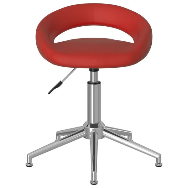 vidaXL drejelige spisebordsstole 2 stk. kunstl&aelig;der vinr&oslash;d