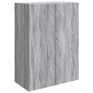 vidaXL V&aelig;gmonteret skab 66 x 34,5 x 90 cm Konstrueret tr&aelig; Gr&aring; Sonoma
