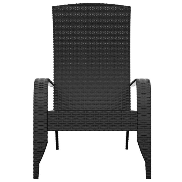 vidaXL havestol Adirondack sort polyrattan