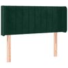 vidaXL sengegavl med kanter 103x16x78/88 cm fl&oslash;jl m&oslash;rkegr&oslash;n