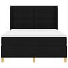vidaXL Box spring seng med madras Sort 140 x 190 cm Stof