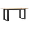vidaXL sofabord 100x50x45 cm O-stel massivt fyrretr&aelig; og st&aring;l