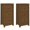vidaXL sk&aelig;nke 2 stk. 40x35x80 cm massivt fyrretr&aelig; gyldenbrun