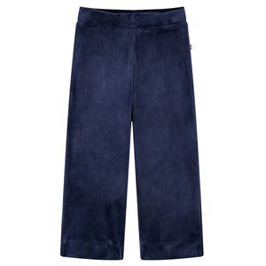 Bukser til b&oslash;rn str. 92 velour m&oslash;rkebl&aring;