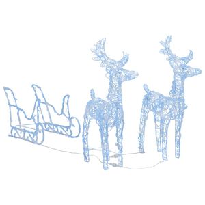 vidaXL rensdyr og kane julefigur 160 LED'er 130 cm akryl