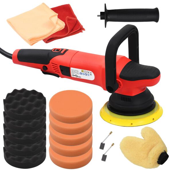 vidaXL excentrisk polermaskine m. tilbehør dobbeltfunktion 21mm 1000W