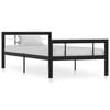 vidaXL sengestel 90x200 cm metal sort og hvid