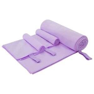 vidaXL Sports h&aring;ndkl&aelig;de s&aelig;t 3 stk. Lilla 210 x 100 cm