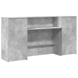 vidaXL receptionsskranke 200x50x103,5 cm konstrueret tr&aelig; beton gr&aring;