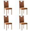 vidaXL spisebordsstole 4 stk. imiteret ruskind brun