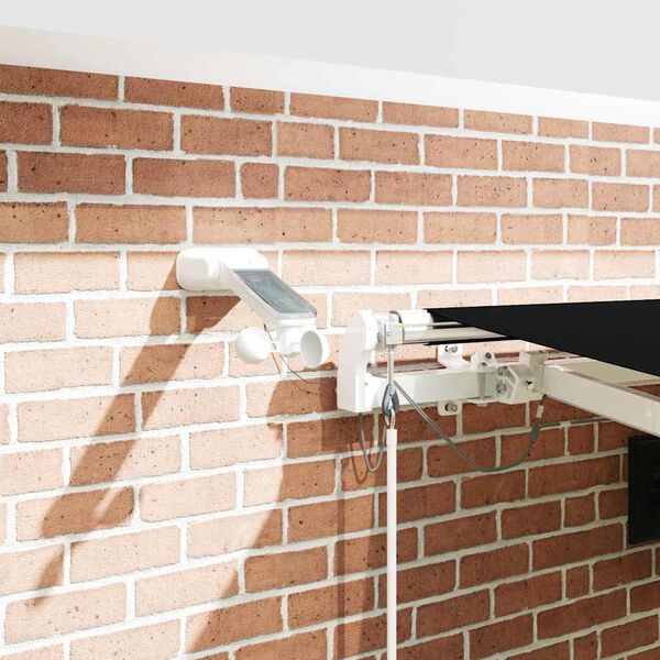 vidaXL Utr&aelig;kkelig Markise Sort 450 &times; 300 cm Polyester og metal