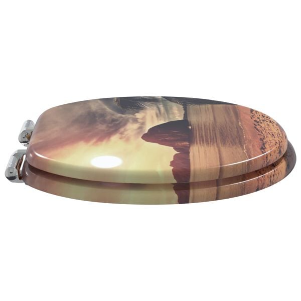 vidaXL Toilet s&aelig;de 2 pcs Orange 44 x 38 cm MDF plade