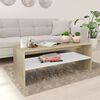vidaXL sofabord 100x40x40 cm konstrueret tr&aelig; hvid og sonoma-eg