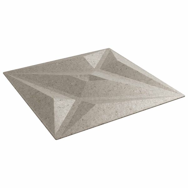 vidaXL V&aelig;gpaneler Stjerne 24 pcs Star Beton 50 x 50 cm XPS Skum