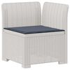 vidaXL 1-personers Havem&oslash;belsofa med Pude Rattan Look PP Hvid