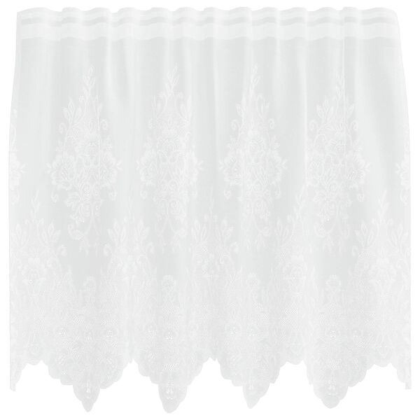 vidaXL Lace Gardin med gardiner Blomstret Hvid 80 x 150 cm Polyester