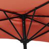 vidaXL altanparasol med aluminiumsstang 270x144x222 cm halv terrakotta