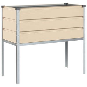 vidaXL Plantekasse Elfenben 100 x 45 x 90 cm Galvaniseret st&aring;l