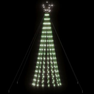 vidaXL lysende juletræ 275 LED'er 180 cm koldt hvidt lys