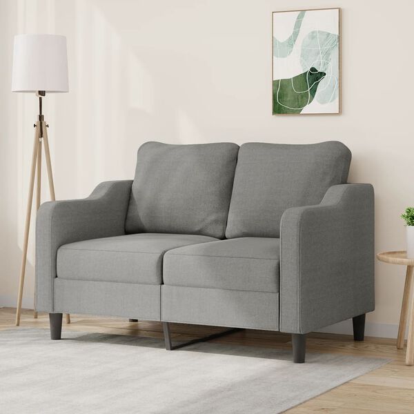 vidaXL 2-personers sofa 120 cm stof m&oslash;rkegr&aring;