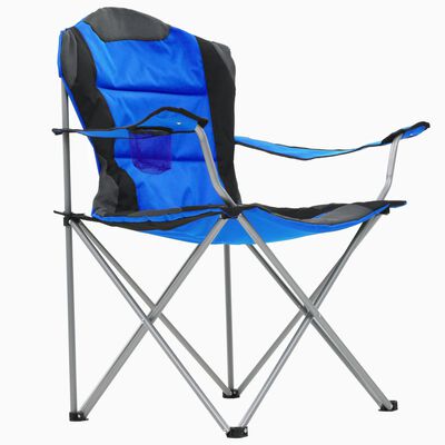 vidaXL foldbare campingstole 2 stk. 96 x 60 x 102 cm blå
