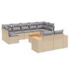 vidaXL sofas&aelig;t til haven 10 dele med hynder polyrattan beige