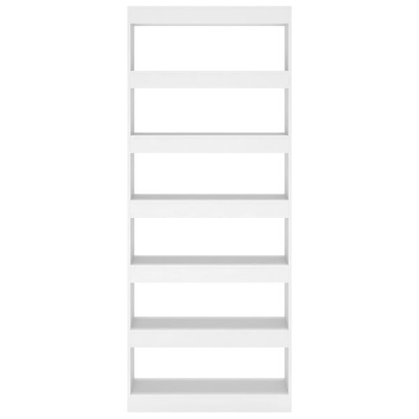 vidaXL bogreol/rumdeler 80x30x198 cm konstrueret træ hvid