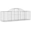 vidaXL buede gabionkurve 3 stk. 200x50x60/80 cm galvaniseret jern