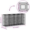 vidaXL Gabion h&oslash;jbed S&oslash;lv 170 x 50 x 80 cm Galvaniseret st&aring;l