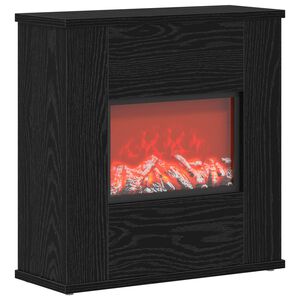vidaXL Elektrisk pejs Sort eg 47 x 18 x 48 cm Konstrueret tr&aelig;