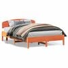 vidaXL sengeramme uden madras 150x200 cm massivt fyrretr&aelig; gyldenbrun