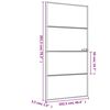 vidaXL d&oslash;r 102,5x201,5 cm h&aelig;rdet glas og aluminium sort