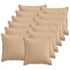 vidaXL Pudebetr&aelig;k 12 pcs HOUTEN Cremefarvet 40 x 40 cm Faux Linned
