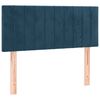vidaXL kontinentalseng med madras 120x190 cm velour m&oslash;rkebl&aring;