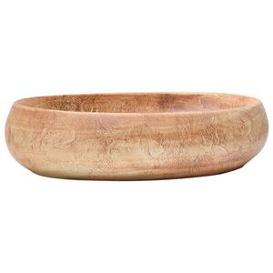vidaXL h&aring;ndvask til bordplade 59x40x15 cm oval keramik brun