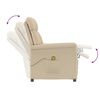 vidaXL Massagestol med pude Creme 70.5 x 96.5 x 95 cm Stof og metal