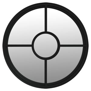 vidaXL spejl 60x4 cm rundt jern sort