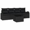 vidaXL Havesofa S&aelig;t 5 stk. 4-Antal s&aelig;der Sort polyrattan