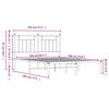 vidaXL sengeramme med sengegavl 140x190 cm metal hvid