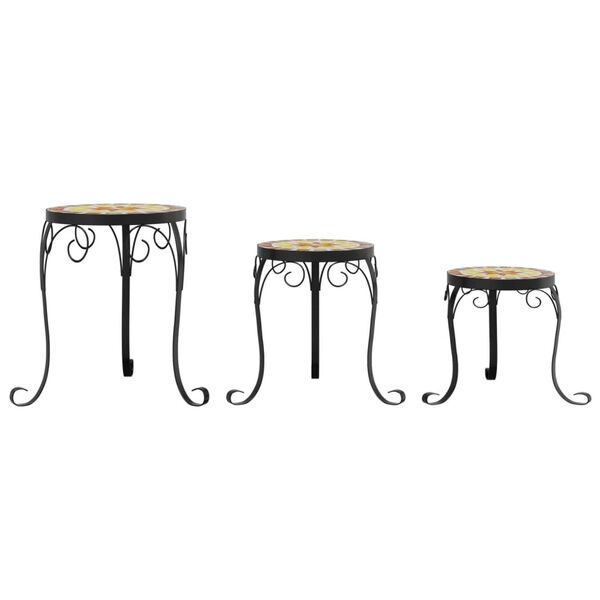 vidaXL planteborde 3 stk. keramik terracotta og hvid