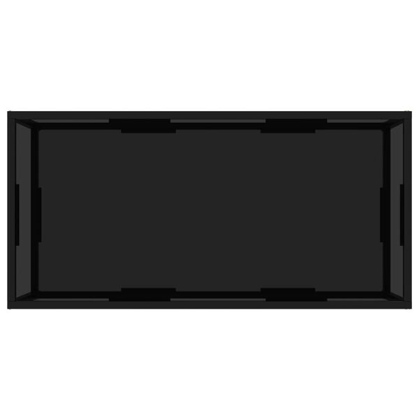 vidaXL sofabord 100x50x35 cm hærdet glas sort