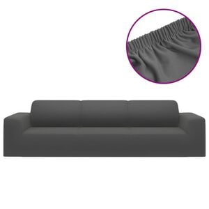 vidaXL elastisk 4-personers sofabetr&aelig;k polyesterjersey antracitgr&aring;