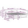 vidaXL Sengestel med hovedg&aelig;rde Brun 200 x 200 cm Massiv fyrretr&aelig;