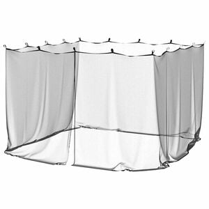 vidaXL Myggenet til pavillon Rektangul&aelig;r 220 mesh Sort Polyester