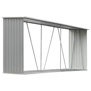 vidaXL br&aelig;ndeskur til haven galvaniseret st&aring;l 330x84x152 cm gr&aring;